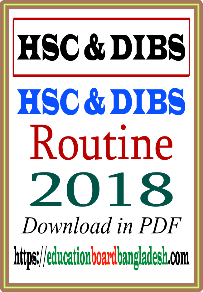 hsc and dibs routine 2018