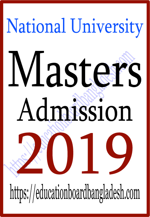 National University Masters Admission 2nd Release Slip Result 2019